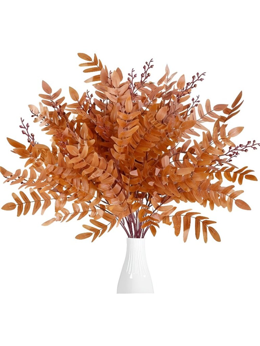 4 Pack Artificial Fall Greenery Stem Autumn Faux Flowers Autumn Faux Plants